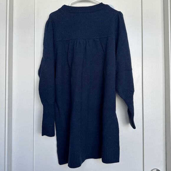 NWT Hill House Womens Navy Merino Wool The Sylvie Mini Sweater Dress Size M - Picture 4 of 10